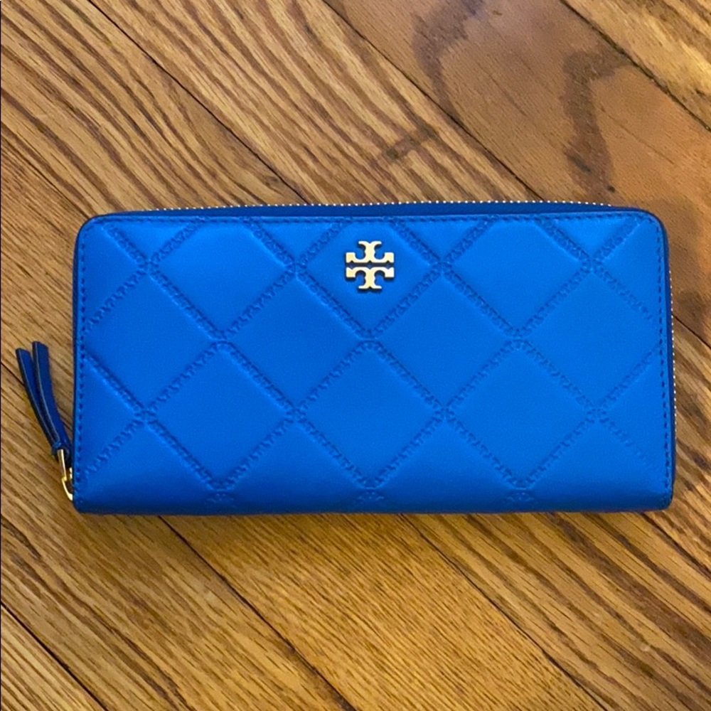 Tory Burch Georgia Zip Continental Wallet Blue